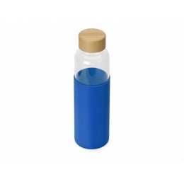 Glass water bottle in a silicone case 
