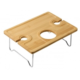 Bamboo table with folding legs 