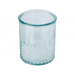 Recycled glass tea light holder 