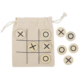Wooden tic-tac-toe in the 
