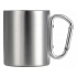 Steel mug with carabiner handle 