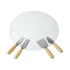 Cheese set with a glass board 