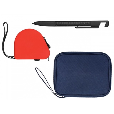 
                                                Gift set with a pen-stylus and a tape measure
                                                