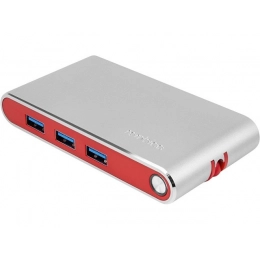 Хаб 8-в-1 Type-C «Hermes», USB 3.0 x 3, Type-C PD, HDMI, LAN, картридер