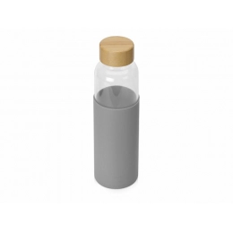 Glass water bottle in a silicone case 