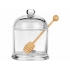Glass honey jar with spoon 