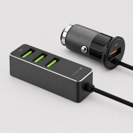 АЗУ 1 USB + 3 USB для пассажиров, QC 3.0, 7Аa