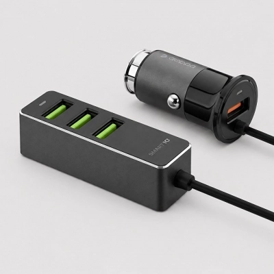 
                                                АЗУ 1 USB + 3 USB для пассажиров, QC 3.0, 7Аa
                                                