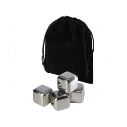 Set of stainless steel cooling cubes 