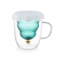 Double-walled mug with a Christmas tree inside Double-walled mug with a Christmas tree inside