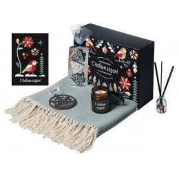 Подарочный набор «Re:Still» с пледом, свечой и диффузором