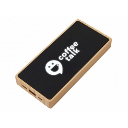 External battery with logo backlight and solar panel 