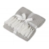 Acrylic blanket with white tassels 