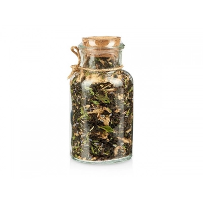 
                                                Black tea with ginger juice, lavender and mint, mini.
                                                