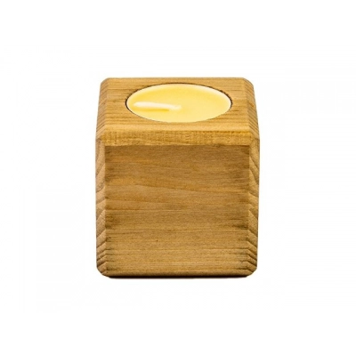 
                                            Candle in a decorative candlestick 