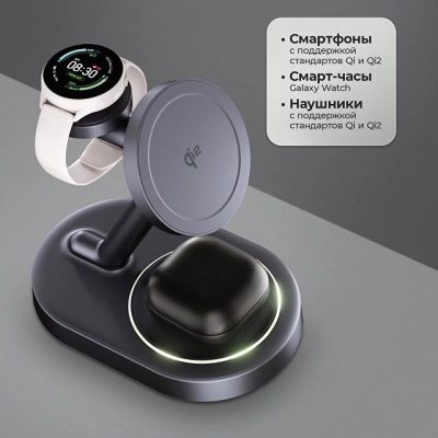 
                                                Беспроводная зарядная станция 3 в 1 MagSafe QI2 NEO Galaxy
                                                