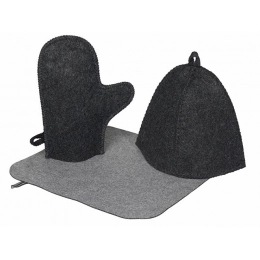 Банный набор из шапки, рукавицы и коврика «Calm»