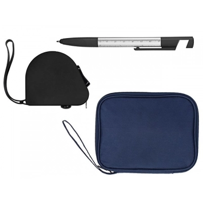 
                                                Gift set with a pen-stylus and a tape measure
                                                