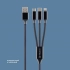 Дата-кабель 3 в 1: micro USB, USB-C, Ligthning, алюминий, 1.2м