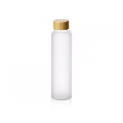 
                                                Glass bottle with bamboo lid 