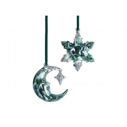 Набор елочных игрушек: Полумесяц, Снежинка