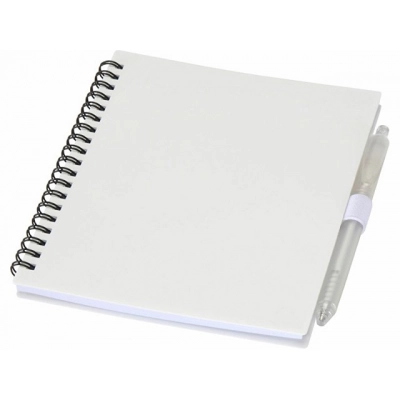 
                                                Set of a notebook and a plastic ballpoint pen 