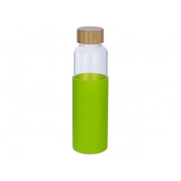 Glass water bottle in a silicone case 