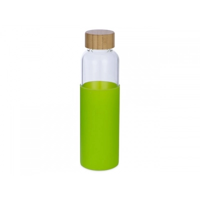 
                                                Glass water bottle in a silicone case 