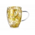 Double-walled sequined mug 
