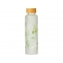 Glass bottle with bamboo lid 