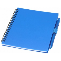 Set of a notebook and a plastic ballpoint pen 