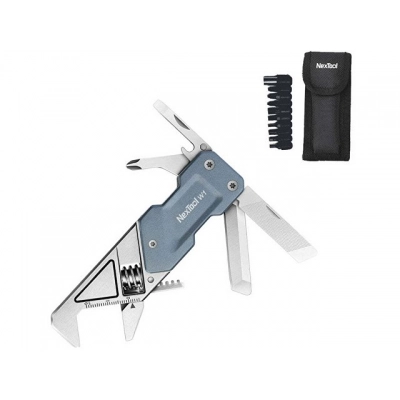 
                                            Nextool Light Wrench W1 multitool key with a set of bits.
                                            