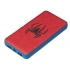 Portable charger with full-color fabric printing and custom silicone logo application.