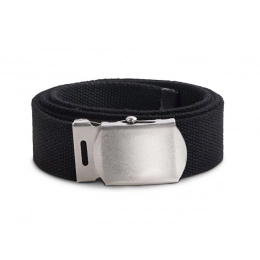 Canvas textile belt with metal buckle