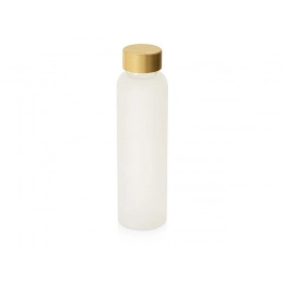 Glass bottle with bamboo lid 