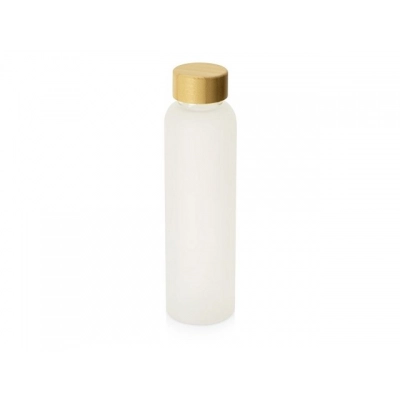 
                                                Glass bottle with bamboo lid 