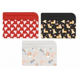 Cardholder for 3 cards with the ability for full-color printing, soft-touch.