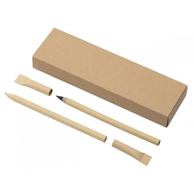 
                                            Подарочный набор «Recycled Duo» c шариковой ручкой и вечным карандашом из переработанной бумаги
                                            