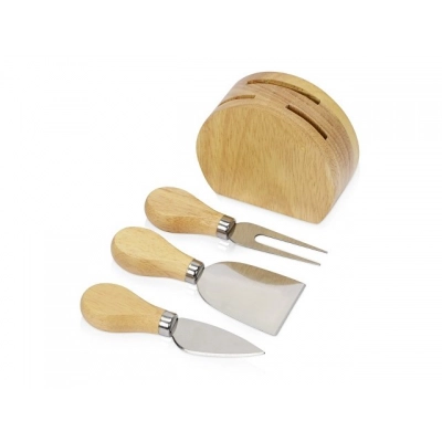
                                                Set of cheese knives on a stand 