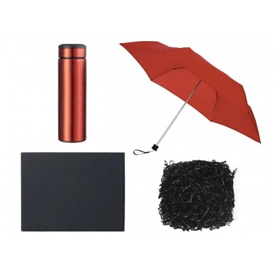 
                                                Gift set with umbrella and thermos
                                                