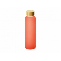 Glass bottle with bamboo lid 