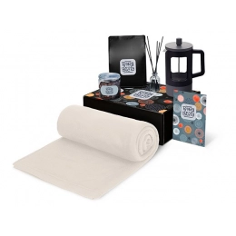 Подарочный набор «Re:y. Vive» с пледом, френч-прессом и кофе