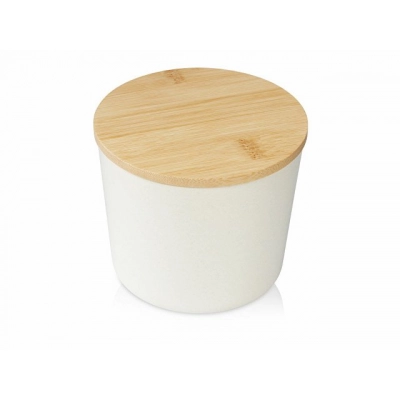 
                                                A round container made of natural fibers for storing 
                                                