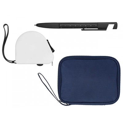 
                                                Gift set with a pen-stylus and a tape measure
                                                