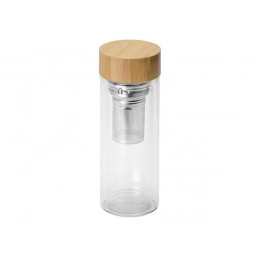 Glass thermos with strainer 