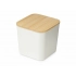 A square container made of natural fibers for storing A square container made of natural fibers for storing