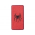 Portable charger with full-color fabric printing and custom silicone logo application.