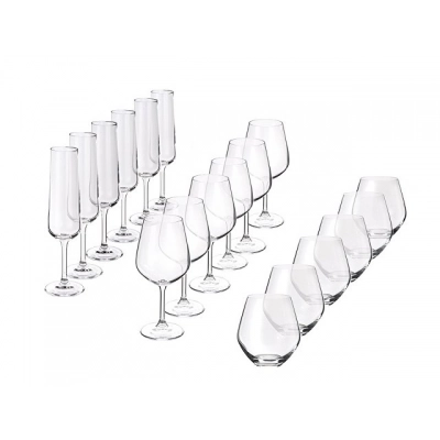 
                                            Gift set of 18 glasses for sparkling and still wines 