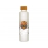 Glass bottle with bamboo lid 