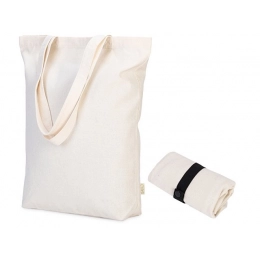 Fixy bag made of recycled cotton 220 g/m2 with a fixing strap.